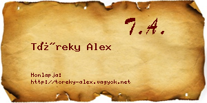 Töreky Alex névjegykártya