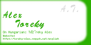 alex toreky business card